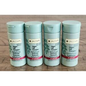 Lot of 4 LaCoupe Argan Oil Complex Revitalizing Lotion Travel Size New